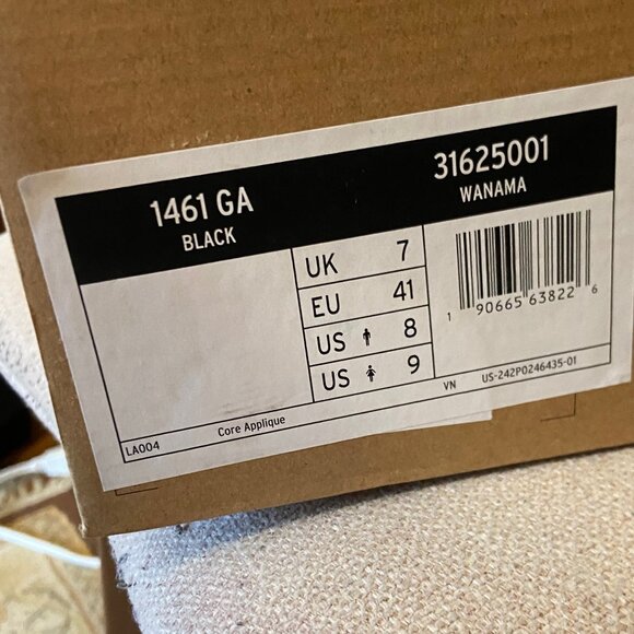 Dr Martens - 1461 GA - Black Wanama Americana - Brand New - Picture 3 of 7